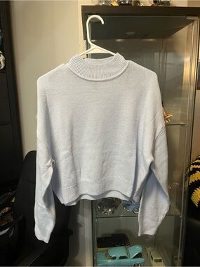 H&M Pale Blue Mock Neck Sweater